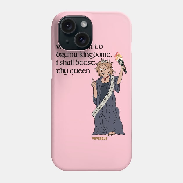 Drama Queen Phone Case by EstudiosPapercut