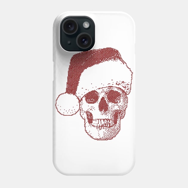 Santa Claus Hat Christmas Skull Fan Art Phone Case by TerBurch