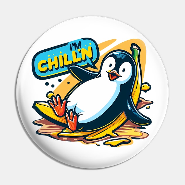 Chillin Penguin Pin by Andi's Design Stube