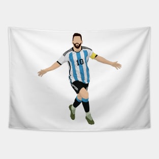 Soccer illustration, goal celebration Tapestry