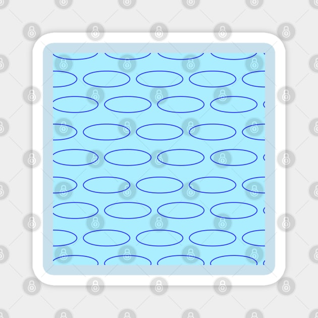 Background illustration blue, oval geometric, shape, decorative design pattern Magnet by grafinya