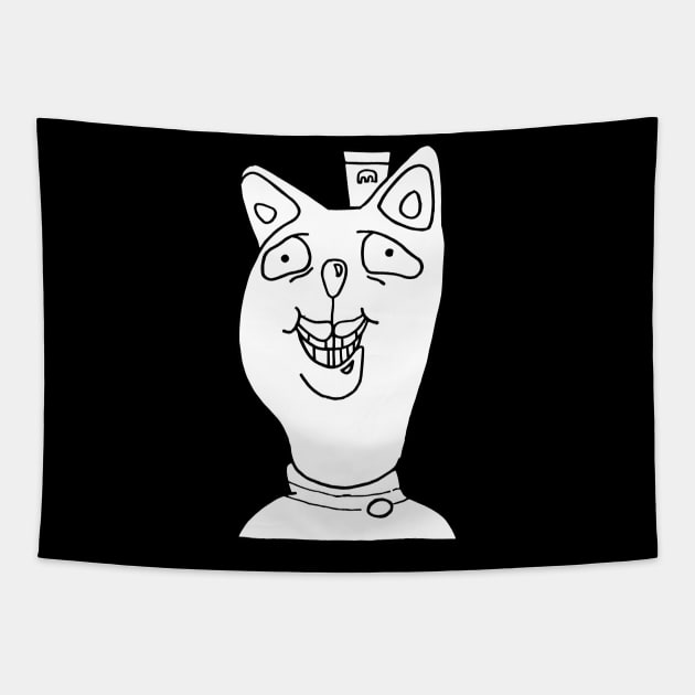 Burgerpants Undertale Simple Black and White Design Tapestry by Irla