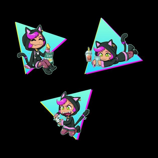 Cassi the Catgirl Sticker Sheet by JadedSketch