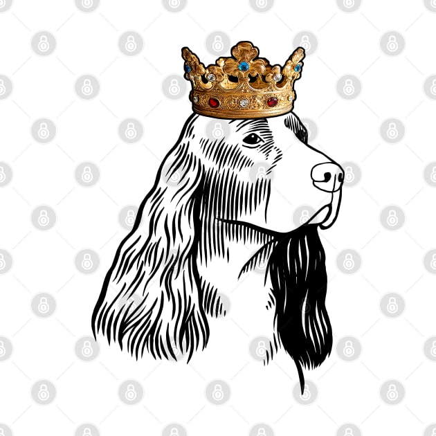 English Springer Spaniel Dog King Queen Wearing Crown by millersye