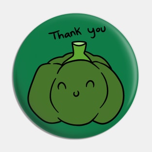 Thank You Green Bell Pepper Pin