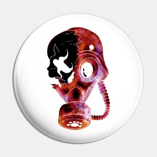 Tattoo Style - Rusty Skull - Negative color Pin