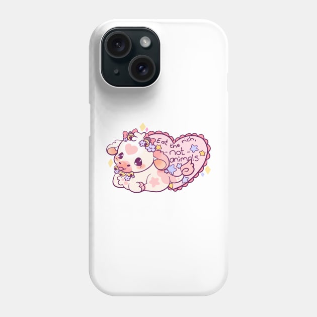 Eat the rich, not animals Phone Case by BubblegumGoat