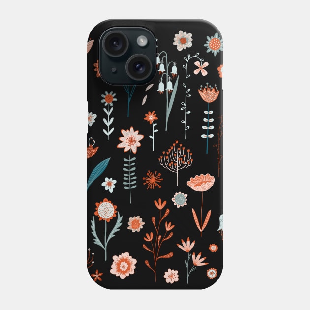 Scandi Wildflowers Of The Summer Phone Case by NicSquirrell