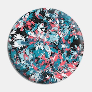 Floral pattern colourful Pin