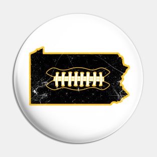 PA Football - White/Black/Gold Pin