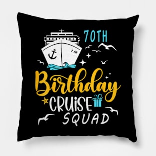 70Th Birthday Cruise Squad Gifts 2024 Matching Party Family Pillow