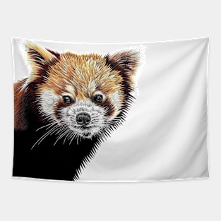 Red panda illustration Tapestry