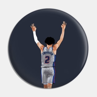 Cade Cunningham Vector Celebration Grey Qiangy Pin