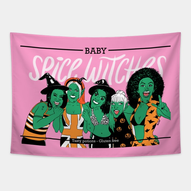 Baby spice witch Tapestry by kuinif