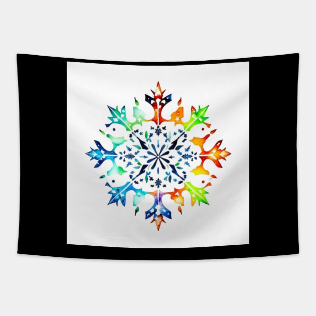 Snowflake Design - Pen & Ink Tapestry by Oldetimemercan