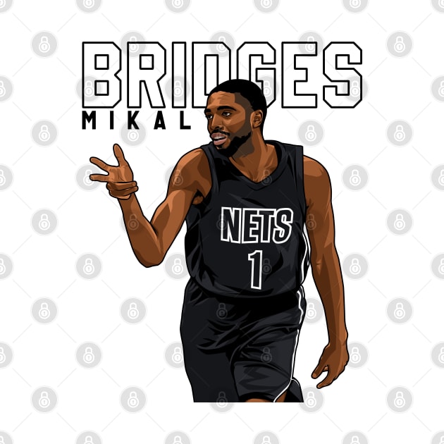 Mikal Bridges by origin illustrations