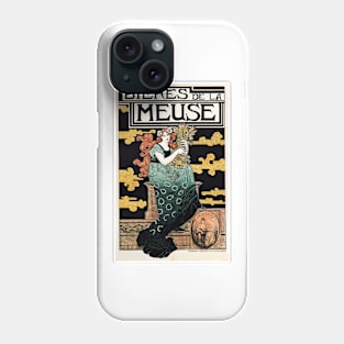 BIERES DE LA MEUSE c1896 by Marc Auguste Bastard French Art Nouveau Lithograph Phone Case