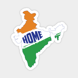 India is home Born in India. India Map Desi Patriotic Indian Magnet
