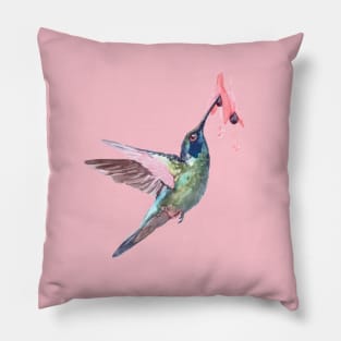 watercolor hummingbird Pillow