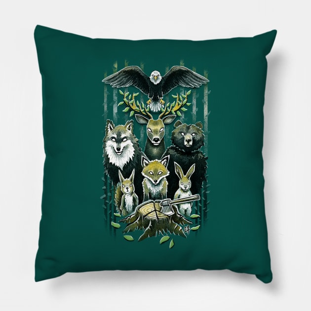 FoRest In Peace Pillow by c0y0te7