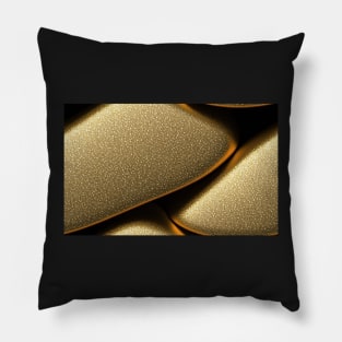 Seamless Black & Gold Texture Patterns VI Pillow