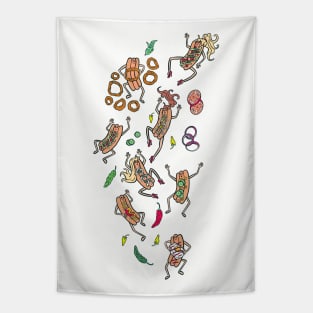 Mini gourmet hot dog party Tapestry