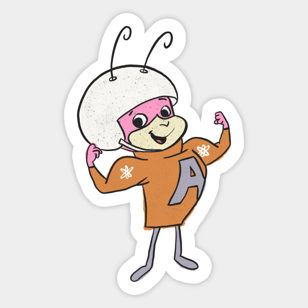 Retro Atom Ant - Atom Ant - Sticker | TeePublic Retro Atom Ant - Atom Ant - Sticker | TeePublic