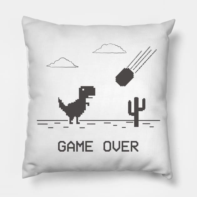 Game Over Pillow by Fan.Fabio_TEE