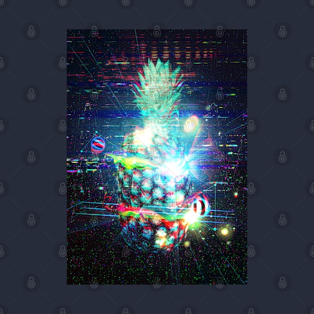 Cutted pineapple glitchy design by AnnArtshock