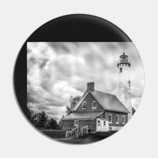 Copy of Tawas Point Light - Black & White Pin