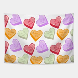 Girl Power heart Candy Pattern Tapestry