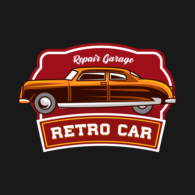 Repair Garage Retro Car Badge by Harrisaputra