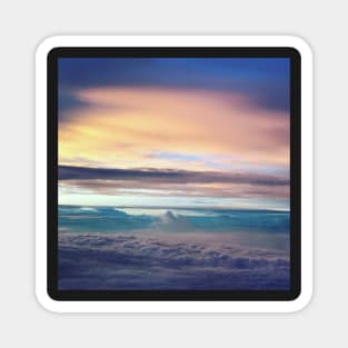 A Click Of The Beautiful Sunset Sky And Clouds From The Airplane Magnet