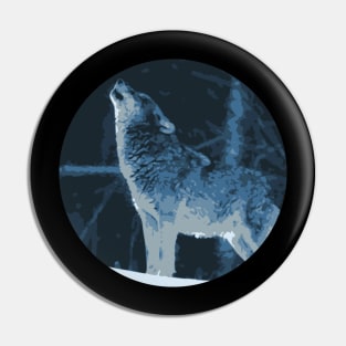 Wolf Howling Pin