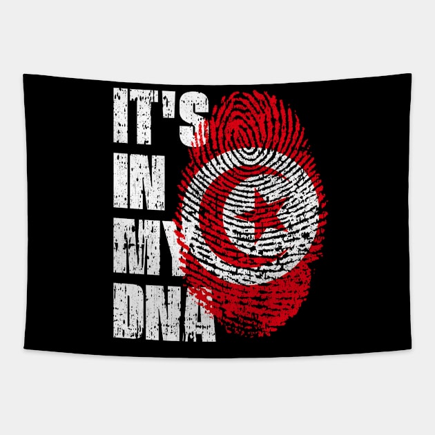 IT'S IN MY DNA Tunisia Flag Boy Girl Gift Tapestry by simonStufios