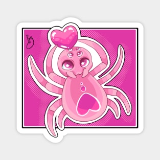 Pink Love Spider Magnet