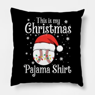 this is my christmas baseball pajama Pillow