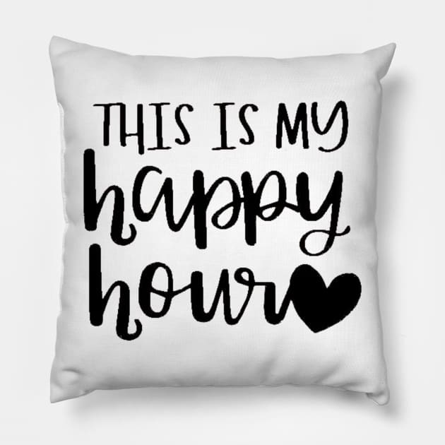 This Is My Happy Hour , Workout , Sport , Cute Gym, Gym Gift, Positive Sport , Motivational Pillow by creativitythings 