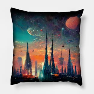 Space City Artwork Pillow