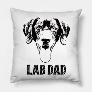 Black Lab Dad Labrador Pillow