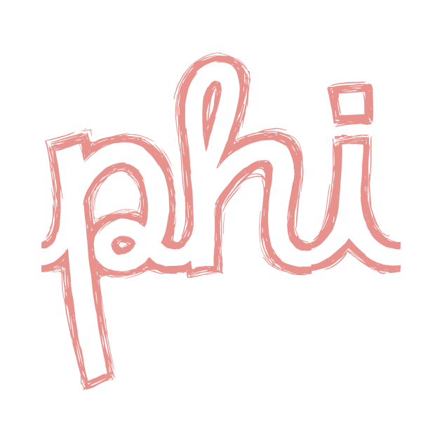 Phi Cursive Greek Letter by Rosemogo