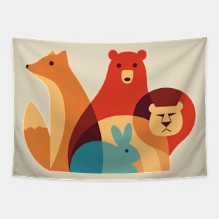 Minimalist Animals Tapestry