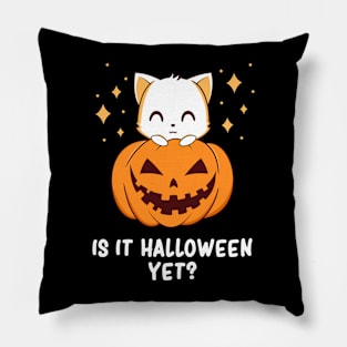 Halloween Cat Spooky Cute Kitten Kawaii Pumpkin Kitty Pillow