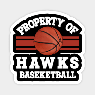 Proud Name Hawks Graphic Property Vintage Basketball Magnet