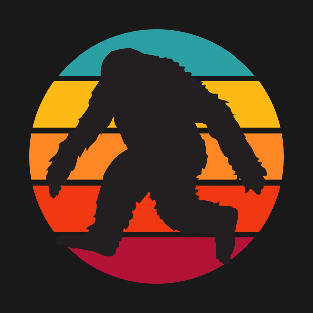 Discover Big Foot Retro Vintage Sunset - Bigfoot - T-Shirt