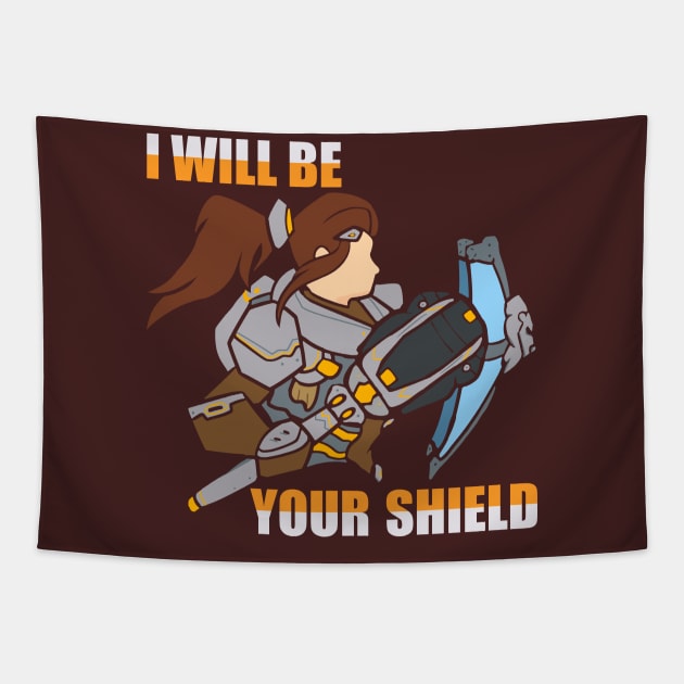 I will be your shield Brigitte Overwatch Tapestry by BijouBljou