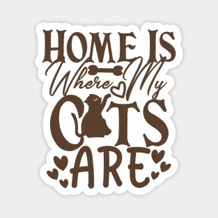 Home is where my cats are Magnet