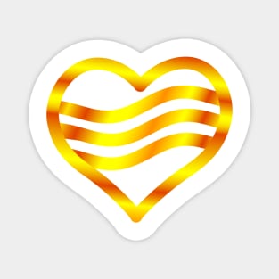 Gold ribbon heart Magnet