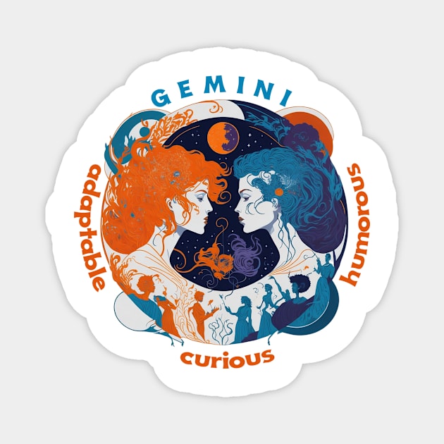 Design for Gemini with Funny Quotation_6 Magnet by thematics