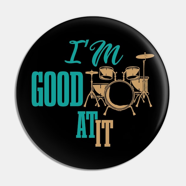 Playing Drums Is Life The Rest Is Just Details, Dibs On The Drummer, Drum Line, Musician Music Drummer Player Gift Pin by EleganceSpace